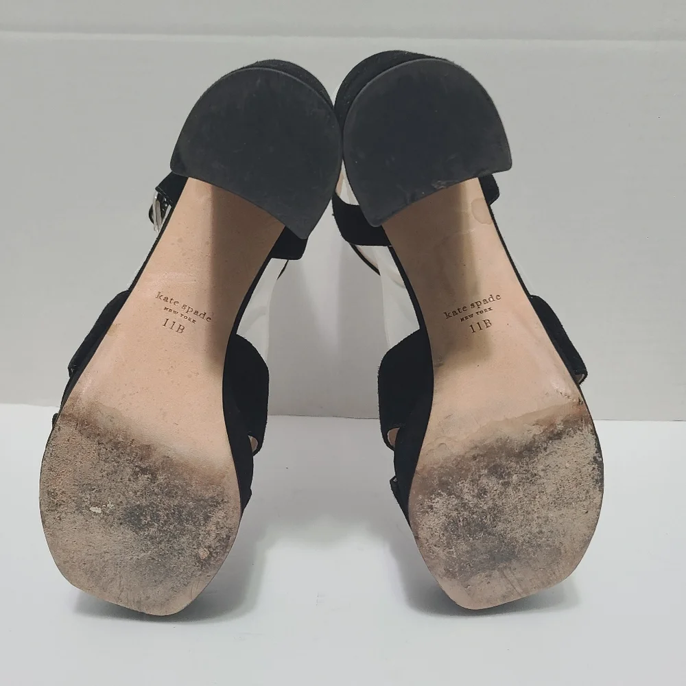 Kate Spade Delight Tue Suede Elegant Black‎ Platform Heels Size 11